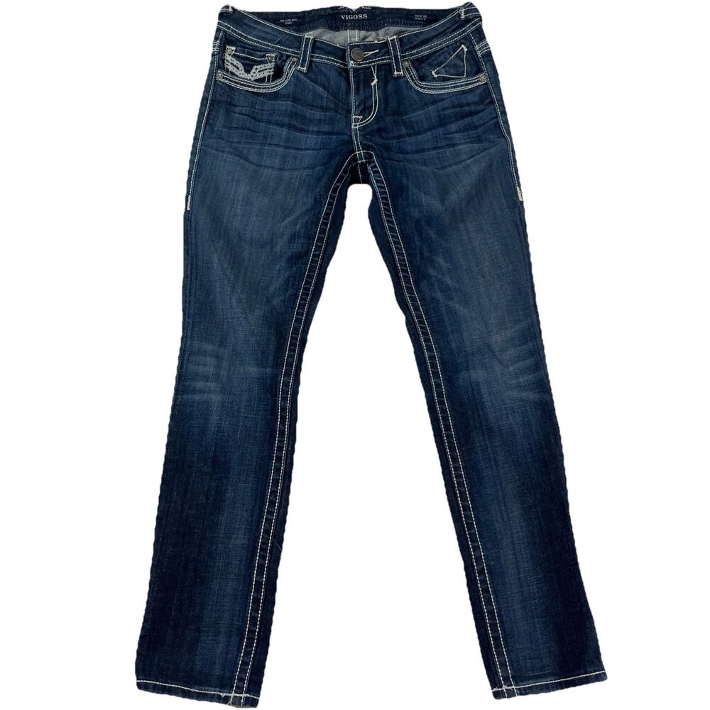 Vigoss Women's The Chelsea Skinny Dark Wash Jeans Size 28x31